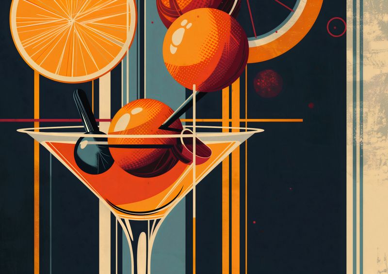 Plakat 42x29,7cm Koktajl w Stylu zdjęcie 1