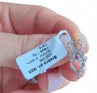 KOLCZYKI SREBRNE DLA DZIEWCZYNKI RODOWANE MISIE ANGIELSKIE ZE SREBRA AG 925