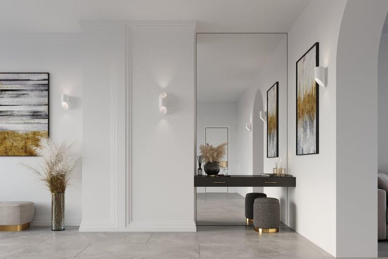 Kinkiet LAMPA ścienna SL.0107 metalowa OPRAWA tuba biała zdjęcie 3