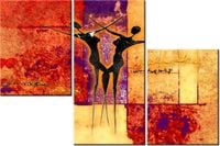 60 90CM OBRAZ 3 ELEM TANIEC ŚCIENNY DRUK PŁÓTNO