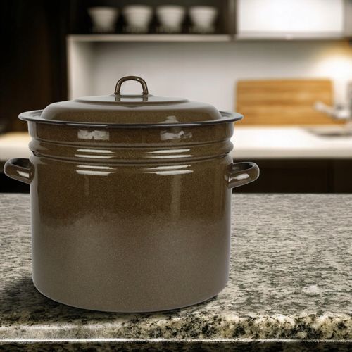 GARNEK EMALIOWANY XXL 40 L Z POKRYWKĄ DO GOTOWANIA POTRAW ZUP PRZETWORÓW na Arena.pl