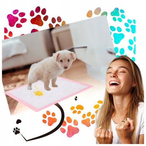 PODKŁADY HIGIENICZNE MATY DLA PSA PSOW NAUKA SIKANIA CHLONNE 60x40 cm 100sz na Arena.pl