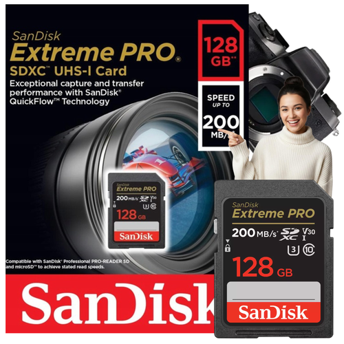 Karta pamięci SANDISK EXTREME PRO 128GB SDXC 200MB/s V30 na Arena.pl
