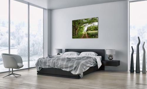Obraz Na Płótnie - Las Pole Droga - 100X70 Cm - Aa100X70-2637 na Arena.pl