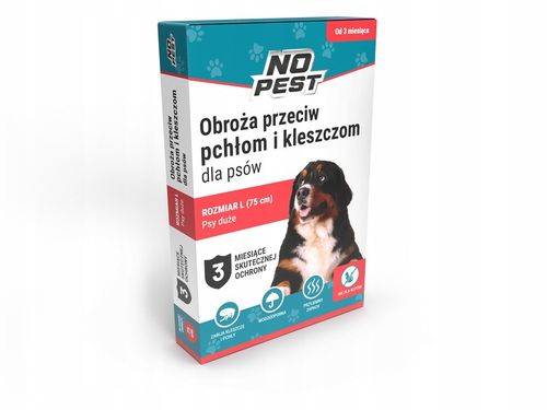 OBROŻA 75CM PRZECIW PCHŁOM KLESZCZOM PASOŻYTOM ROBAKOM DLA PSÓW NO na Arena.pl
