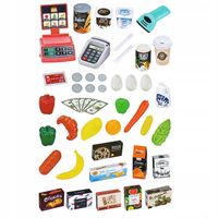 SUPERMARKET SKLEP KASA FISKLANA DLA DZIECI STRAGAN OWOCE KASA KOSZYK MATADI