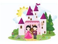 60X40CM KSIĄŻĘCA PARA ZAMEK OBRAZ