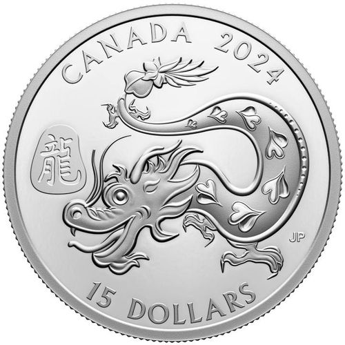 Canada: Lunar Year of the Dragon 1 uncja Srebra 2024 Proof na Arena.pl
