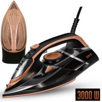 ŻELAZKO PAROWE MOCNE 3000W TRWAŁE CERAMICZNA STOPA WYRZUT PARY 190g/min