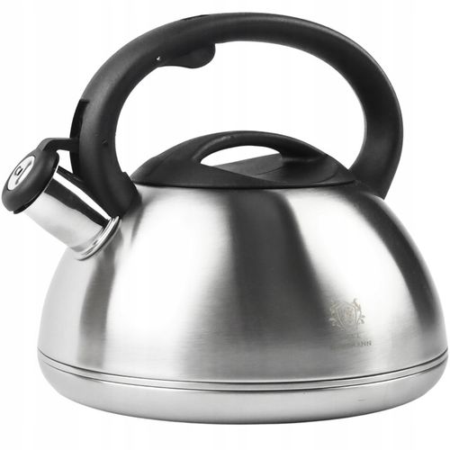 CZAJNIK na GAZ 3L CZAJNIK z GWIZDKIEM POKRYWĄ STAL INDUKCJA SREBRNY na Arena.pl