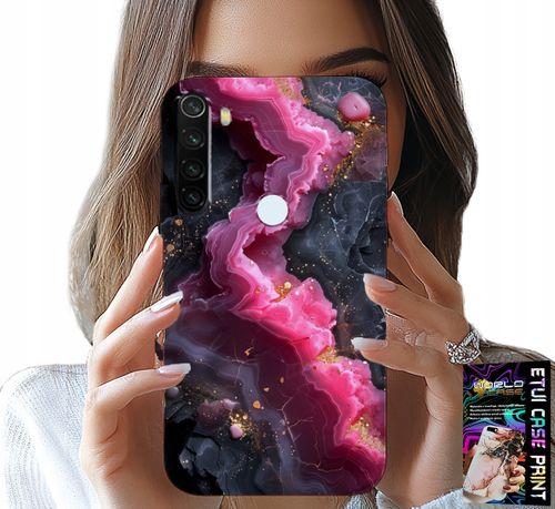 ETUI DO XIAOMI NOTE 8T - RÓŻOWY MARMUREK PLECKI, MODNE WZORY na Arena.pl