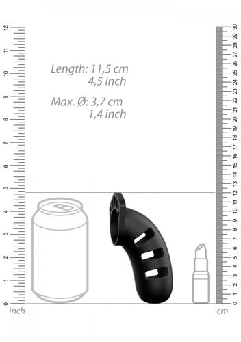 model 21   chastity   4.5   silicone cock cage   black na Arena.pl