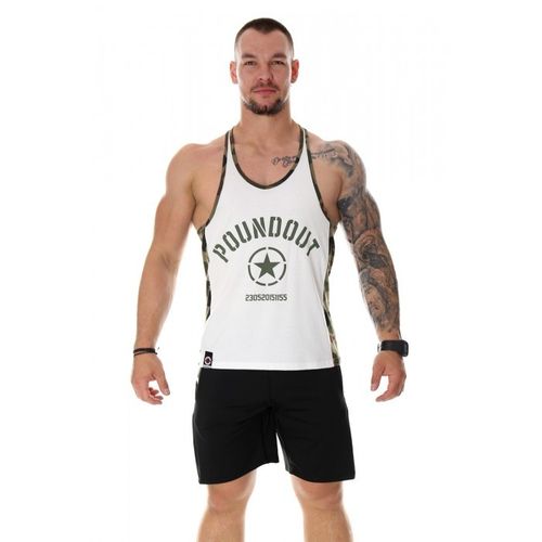 Poundout tank top Stringer FORCE biały/moro Rozmiar - M na Arena.pl