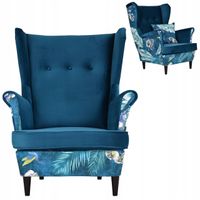 Fotel uszak Ari Print Duo salon sypialnia relaks