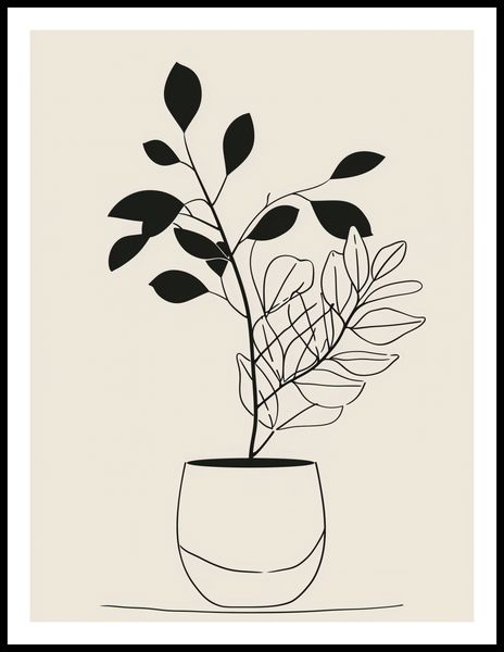 Plakat 60x80cm Prostota Doniczki zdjęcie 3