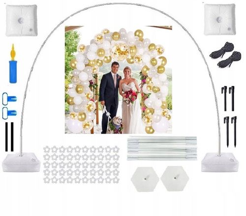 ŁUK WIELKI STELAŻ DO BALONÓW GIRLAND BRAMA WESELE ŚCIANKA EVENT ŚLUB SESJA na Arena.pl
