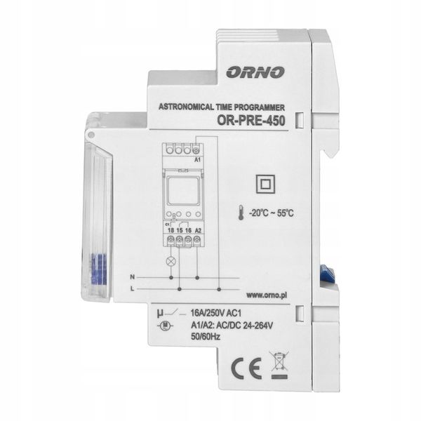Elektroniczny programator czasowy 100 programów 1 wyjście 16A/230V ORNO zdjęcie 6
