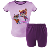 Krótka Piżama dziecięca Superkoty - Super Kitties