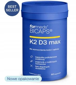 Bicaps K2 D3 MAX 60 kapsułek FORMEDS zdjęcie 2