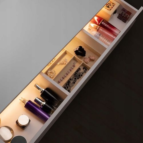 BIAŁA TOALETKA KOSMETYCZNA Z LUSTREM LED na Arena.pl