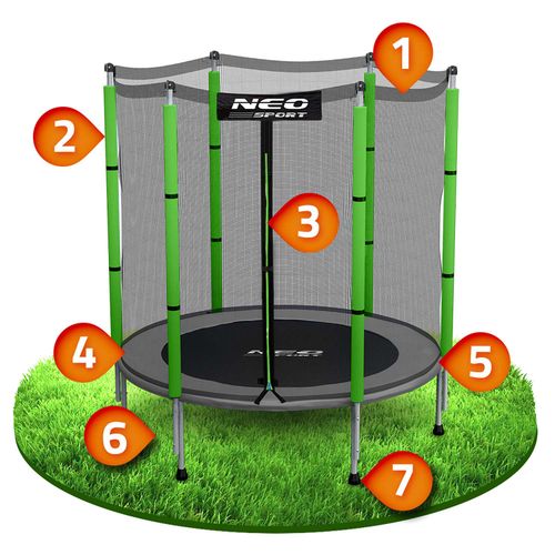 Trampolina ogrodowa dla dzieci 140 cm 4,5ft Neo-Sport na Arena.pl