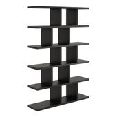 Duży regał z półkami, biblioteczka, 70x18x101 cm, czarny, mat | TYLETEGOTU