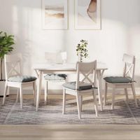 Poduszki na siedziska 4 pcs Jasnoszary 40 x 40 x 6 cm