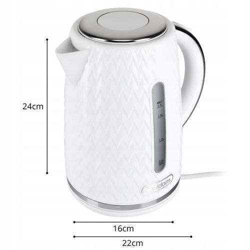 CZAJNIK ELEKTRYCZNY BEZPRZEWODOWY ELDOM 1,7L 2000W BIAŁY na Arena.pl
