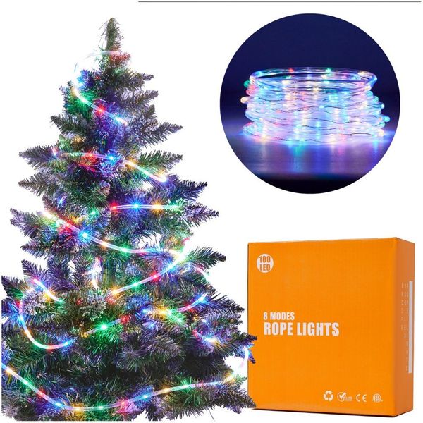 Lampki LED łańcuch sznur 10m 100LED multikolor zdjęcie 2