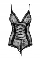 Body XXL, motyw kwiatowy. Prześwitująca bielizna Obsessive.