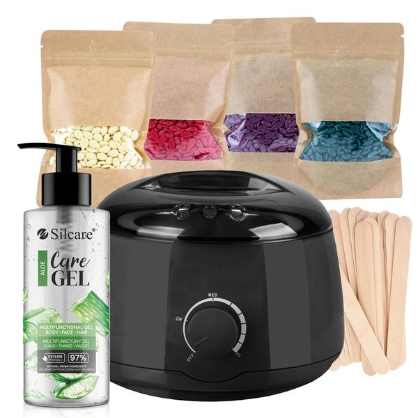 Zestaw 4x WOSK DO DEPILACJI twardy ItalWax + PODGRZEWACZ SZPATUŁKI ŻEL zdjęcie 1
