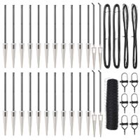 Ogrodzenie z słupkami Szary 0.8 x 50 m Stal pokryta PCV