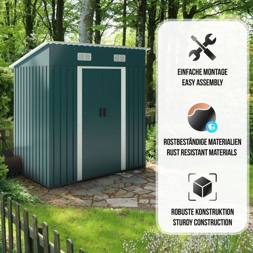 Jago Garden Domek narzędziowy, zielony, 182 x 186 x 118 cm na Arena.pl