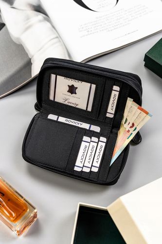 duży, poziomy portfel damski ze skóry ekologicznej - 4u cavaldi na Arena.pl