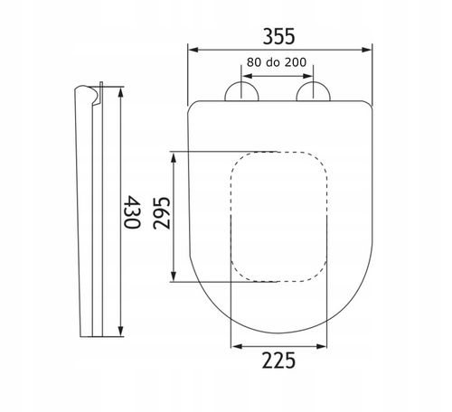 Deska sedesowa WC wolnoopadająca kształ U pokrywa klozetowa uniwersalna na Arena.pl