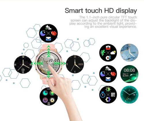 SMARTWATCH DAMSKI Rubicon RNBE66 - WŁASNE TARCZE (sr014d) na Arena.pl