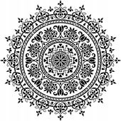 Szablon malarski Mandala Tynkarski do tynków 90 cm Beton architektoniczny