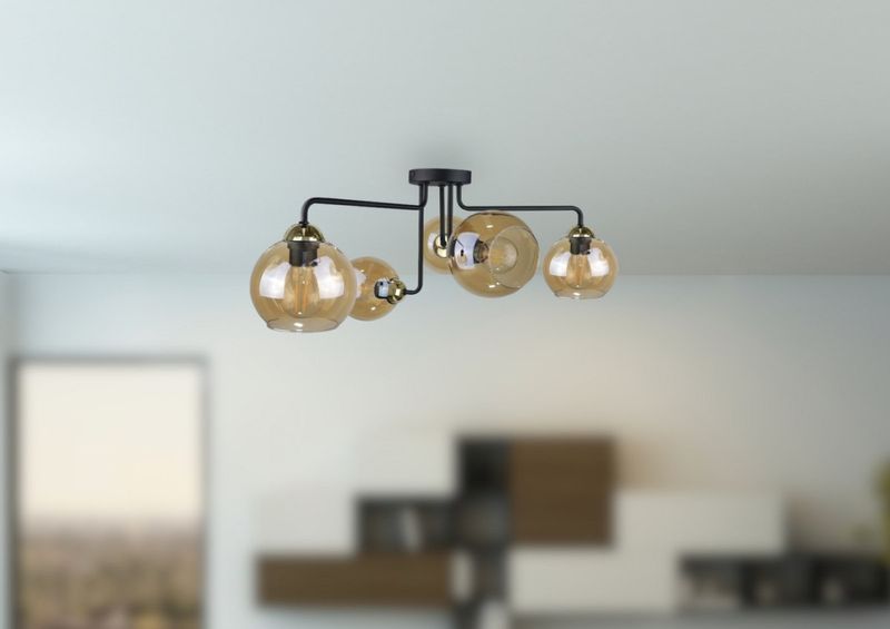 Lampa sufitowa 5xE27 MONDE GOLD zdjęcie 2