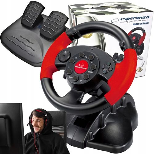 KIEROWNICA DO GIER WYŚCIGI DO KONSOLI PS1 PS2 PS3 LAPTOPA WIBRACJE PEDAŁY na Arena.pl