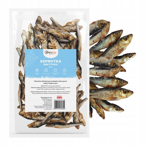 Przysmak dla psa Szprotki Bałtyckie 200g GACZOO 100% naturalny gryzak na Arena.pl