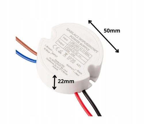 Zasilacz LED 12V DC 30W 2,5A Dopuszkowy Do Puszki fi 60 Hermetyczny na Arena.pl