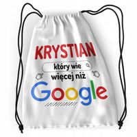 Plecak Dla Krystiana Sportowy Szkolny Worek Torba Z Nadrukiem Ze Zdjęciem