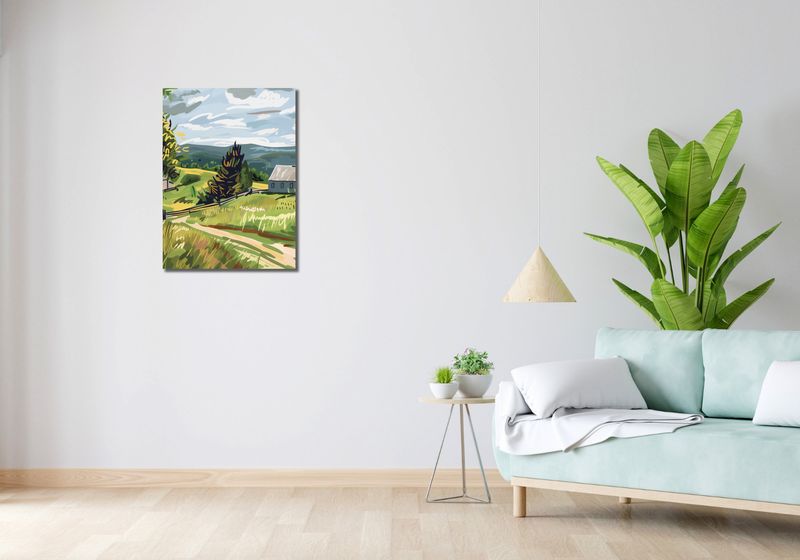 Obraz 50x70cm Bujna Wieś zdjęcie 2