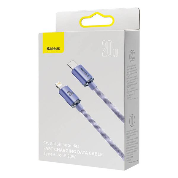 kabel usb-c do lightning baseus crystal shine, 20w, pd, 1.2m zdjęcie 6