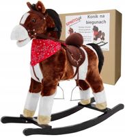 INTERAKTYWNY KOŃ NA BIEGUNACH KONIK BUJANY CIEMNY