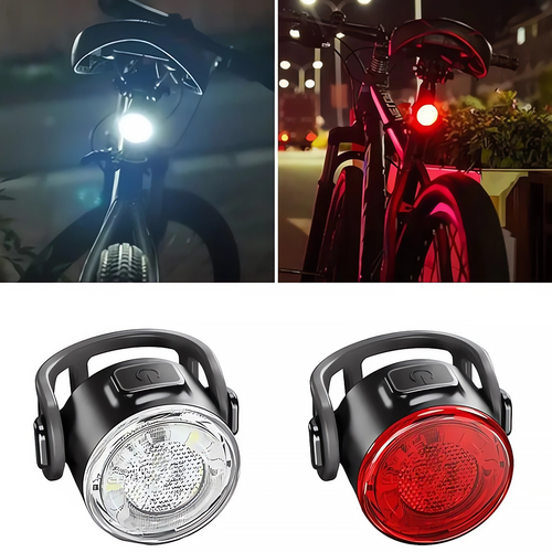 Lampki rowerowe przód tył USB OŚWIETLENIE DO ROWERU NA ROWER AKUMULATOROWE na Arena.pl