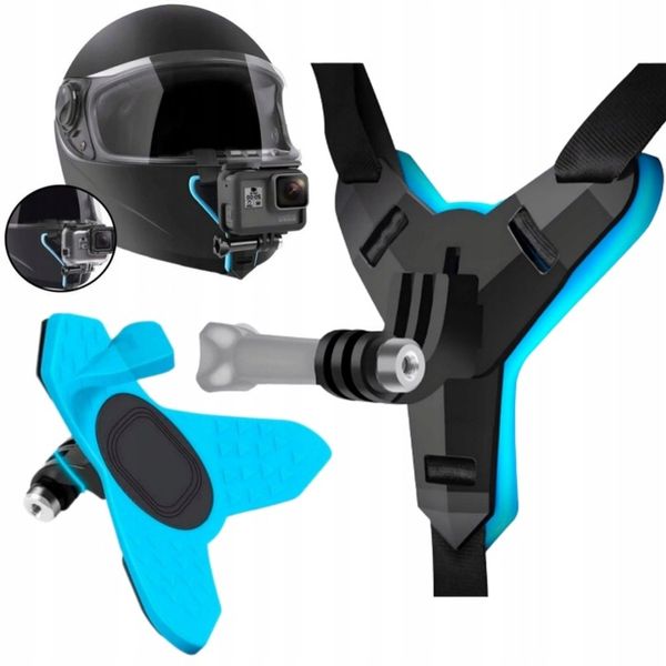 Mocowanie do kasku uchwyt na kask do kamer GoPro 12 11 10 9 8 7 6 5 MAX DJI zdjęcie 1