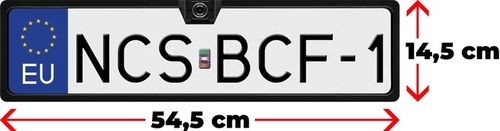 KAMERA COFANIA W RAMCE TABLICY REJESTRACYJNEJ 1280p AHD / NTSC FISHEYE 170° na Arena.pl