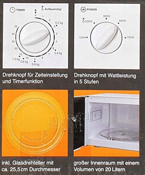 Kuchenka mikrofalowa wolnostojąca MIKROFALA 700W zdjęcie 9