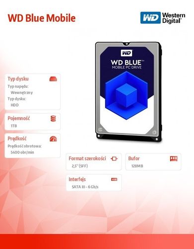 Blue Mobile 1TB 2,5'' WD10SPZX na Arena.pl